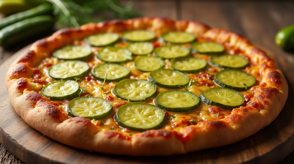pizza with pickles