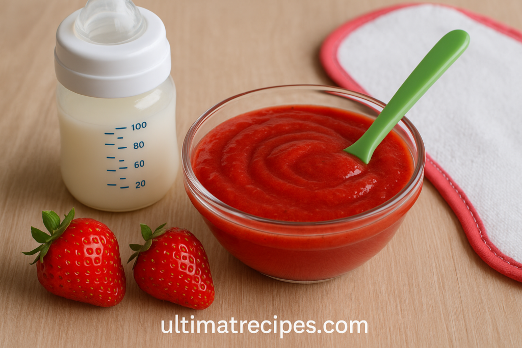 Strawberry puree for baby