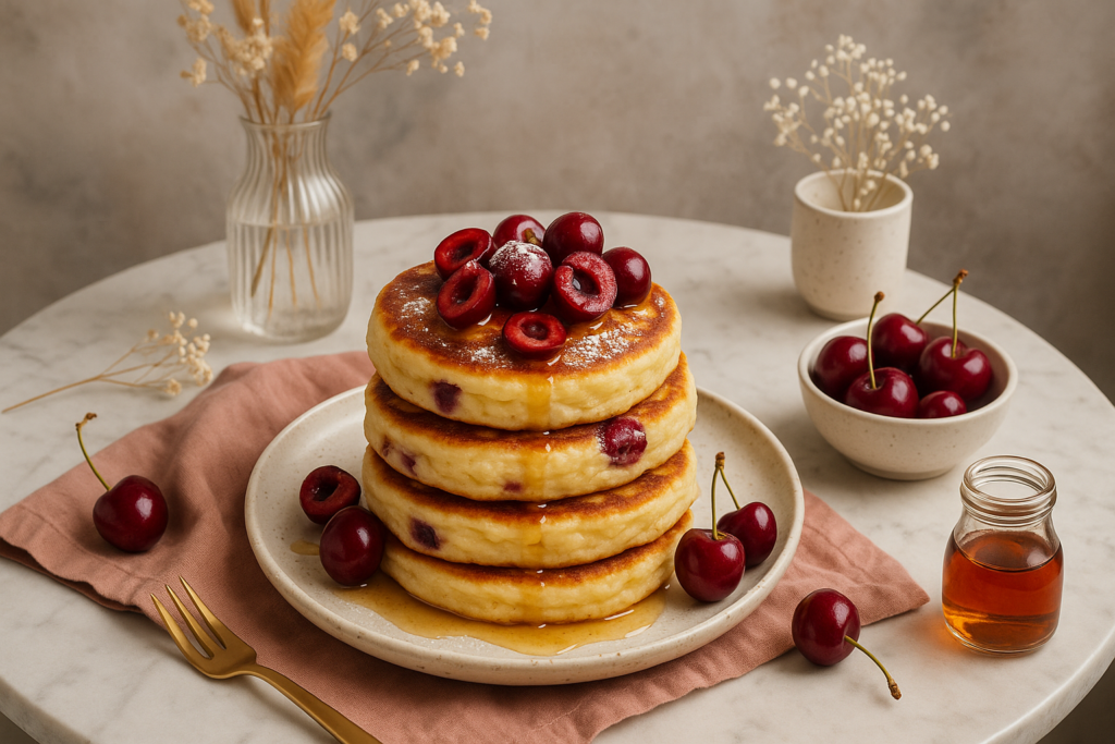 ricotta cherry pancakes