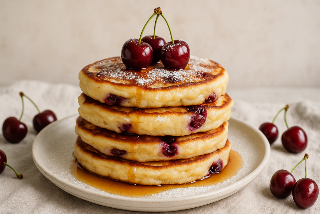 ricotta cherry pancakes