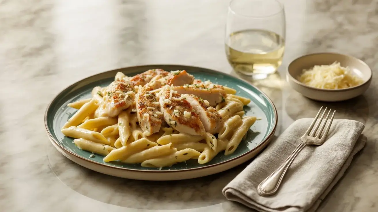 garlic parmesan chicken pasta