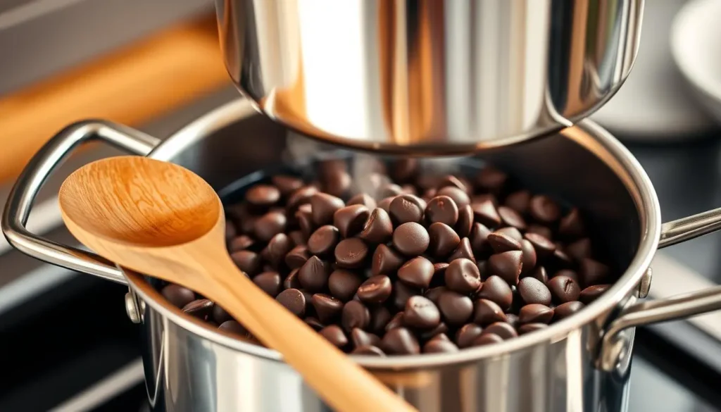 how to melt chocolate chips in a double boiler