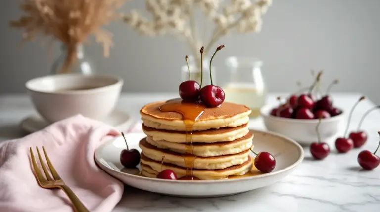 ricotta cherry pancakes