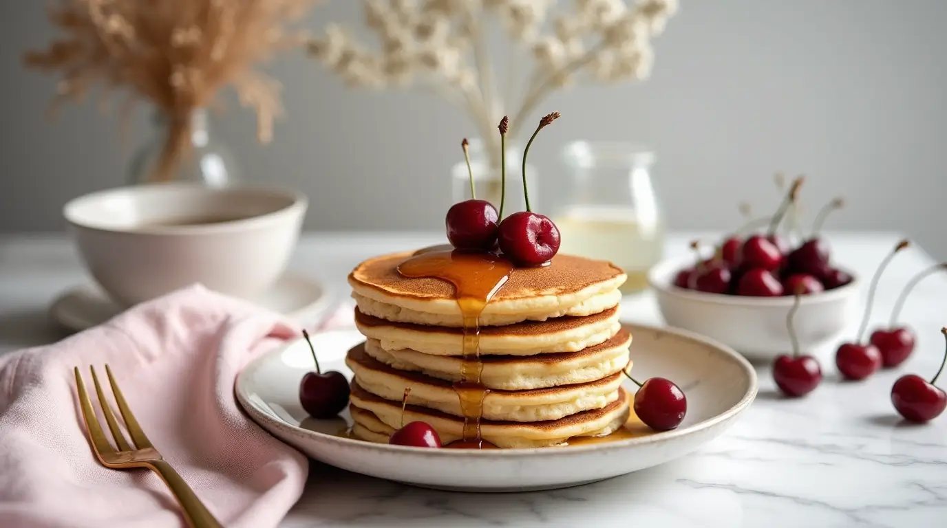 ricotta cherry pancakes