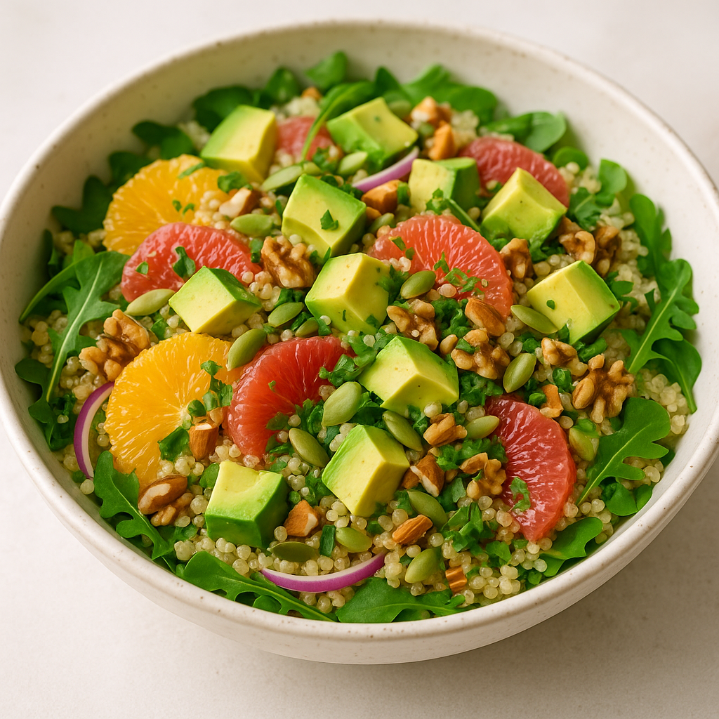 Citrus-avocado-quinoa salad