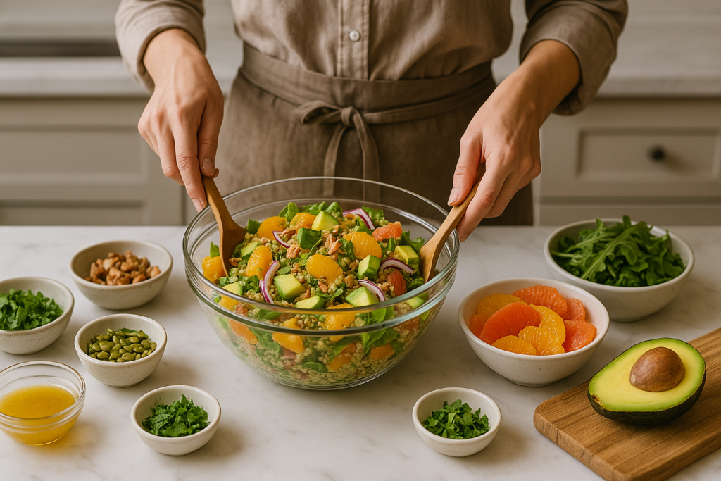 Citrus-avocado-quinoa salad