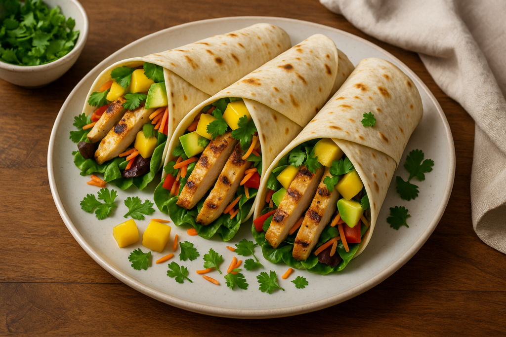 chicken mango wrap