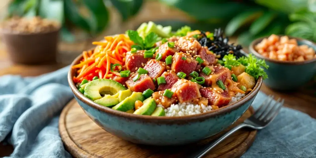 fresh tuna poke bowl