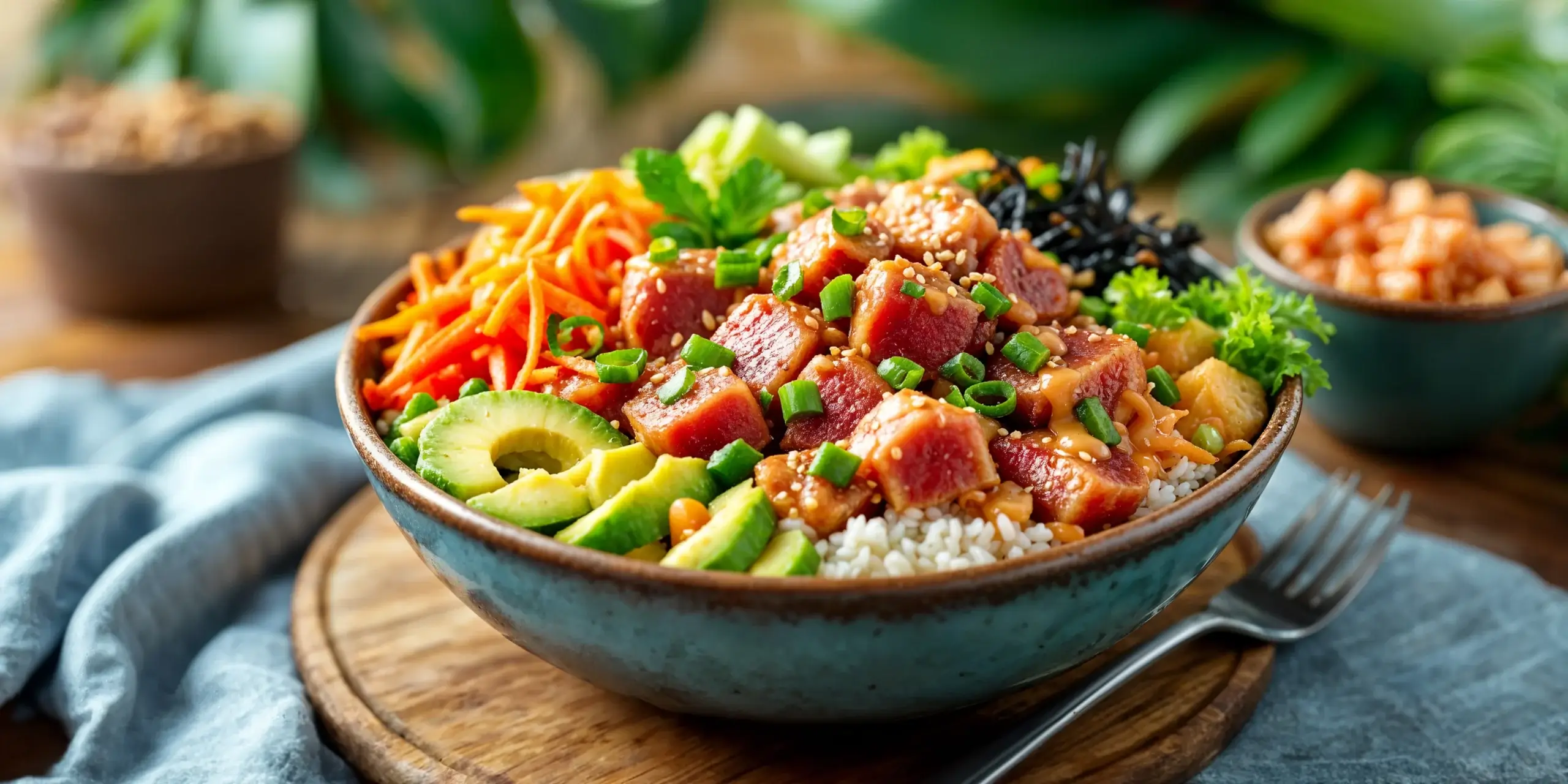 fresh tuna poke bowl