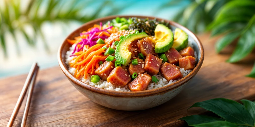 fresh tuna poke bowl