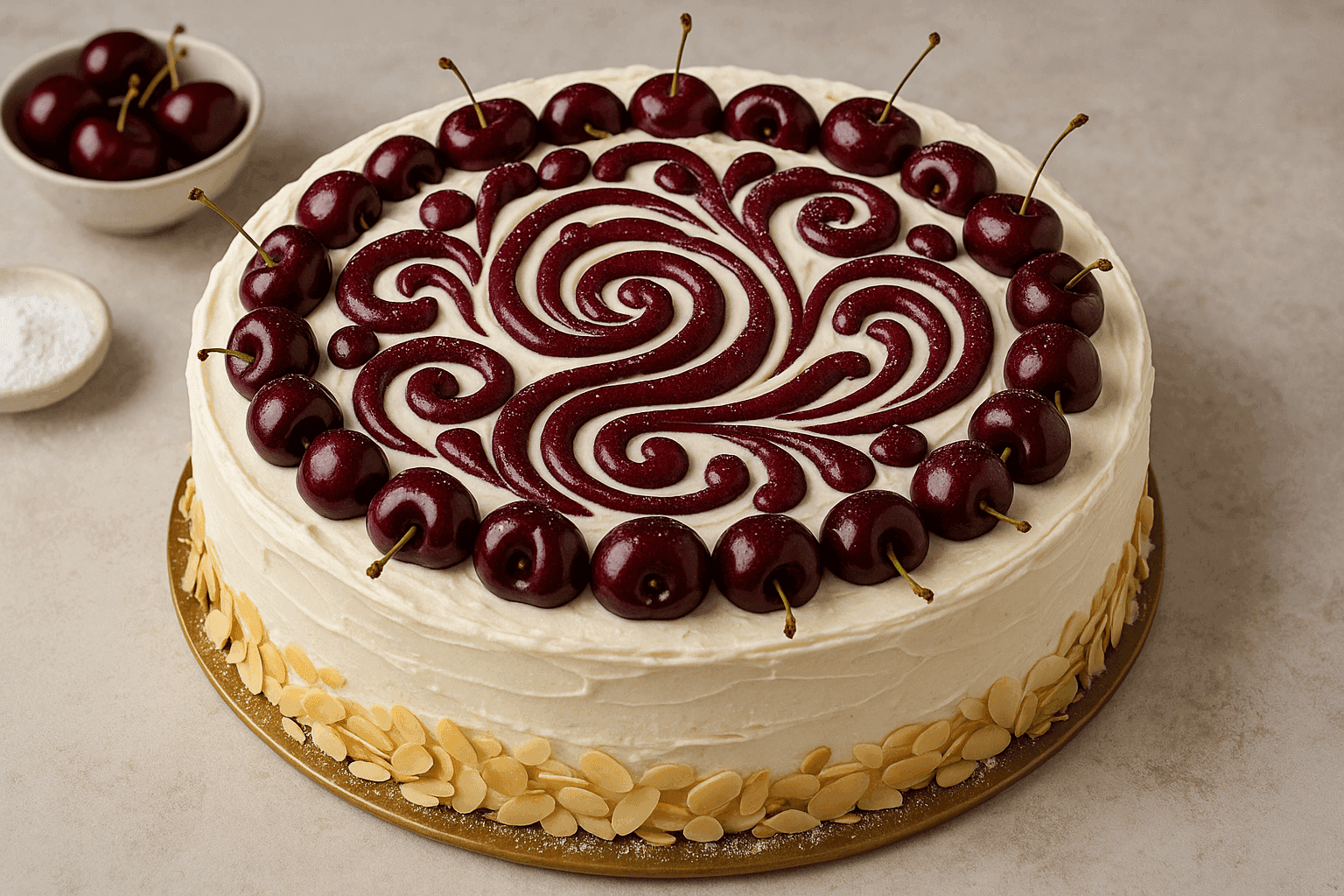 baroque cherry almond cake