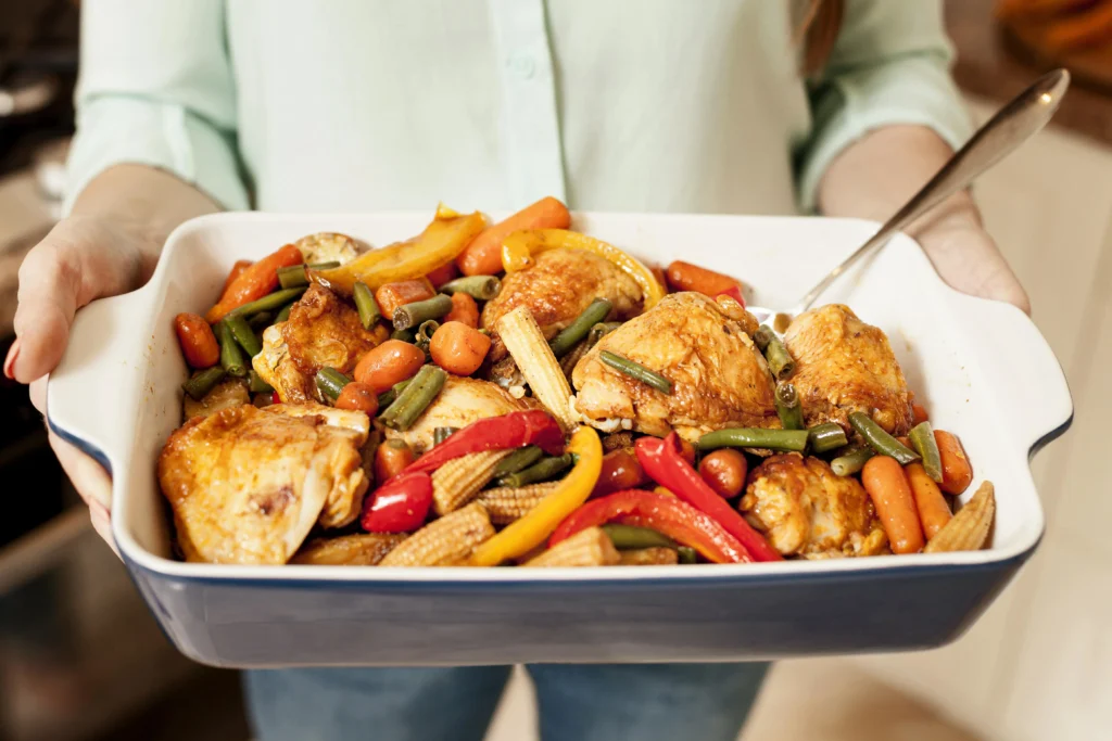 summer roasted chicken vegetables