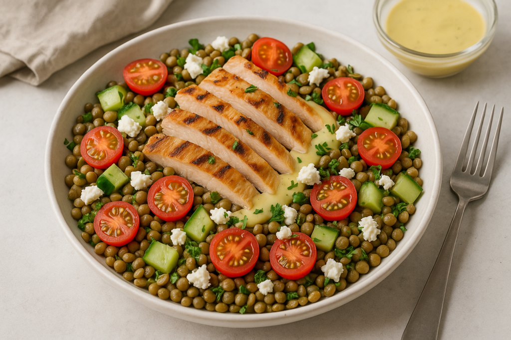 lentil salad with turkey
