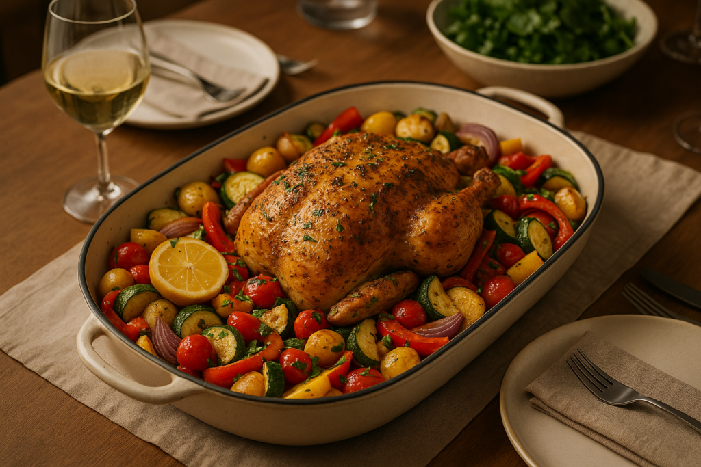 one-pan chicken vegetables