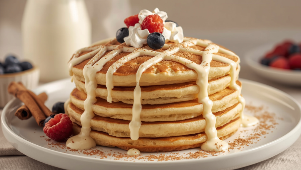 Cinnamon Cream Cheese Pancakes