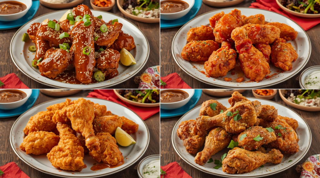 what is fried chicken made with