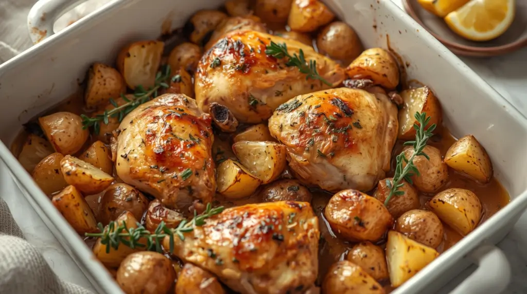 greek chicken and potatoes