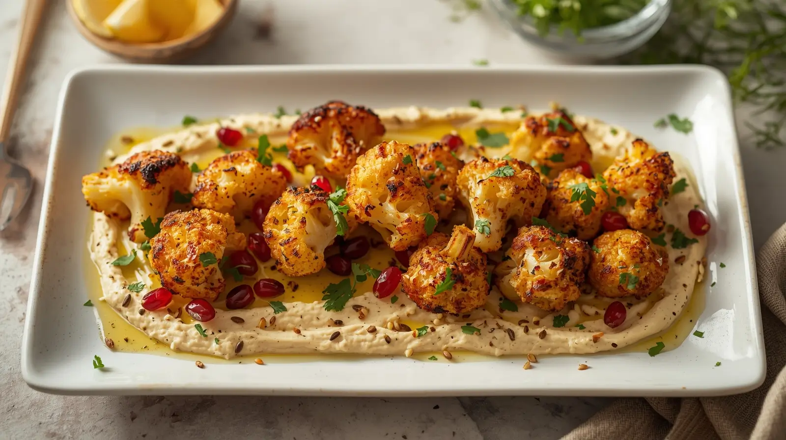 Crispy roasted cauliflower