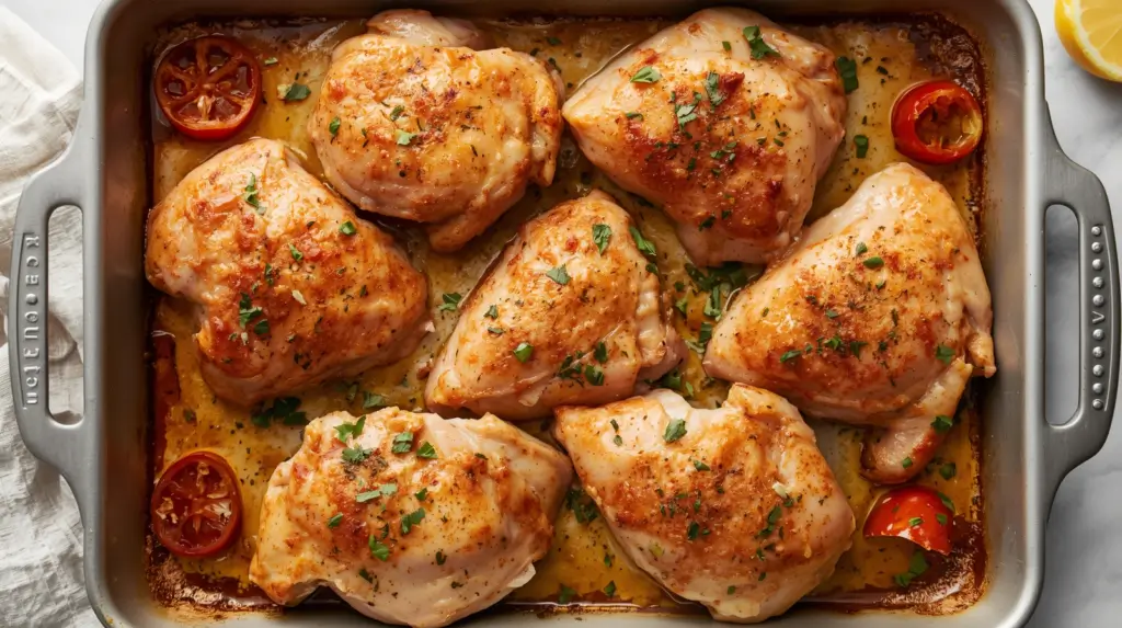 how long to bake a chicken thighs