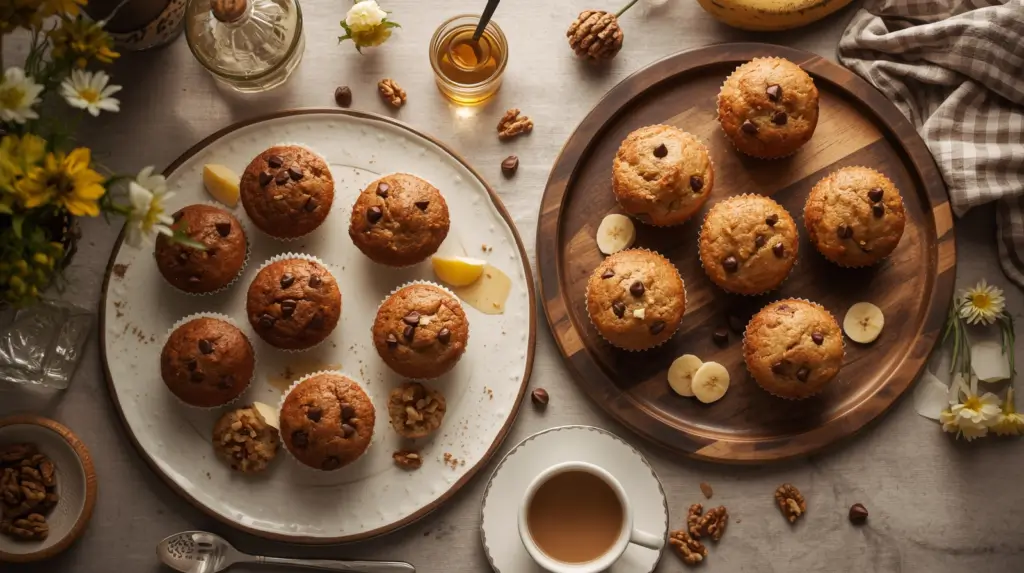 high protein banana muffins