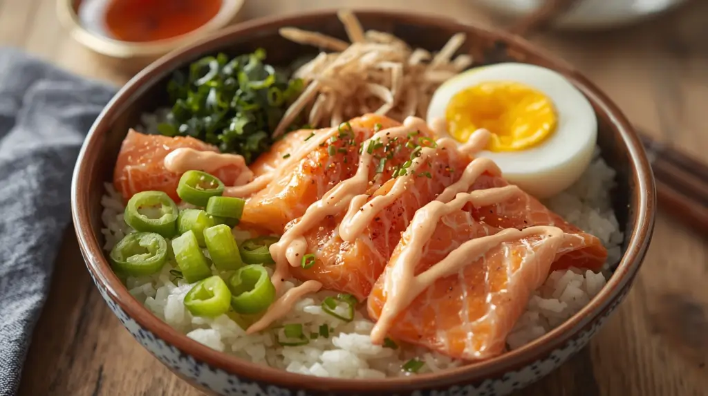 salmon bowl rice