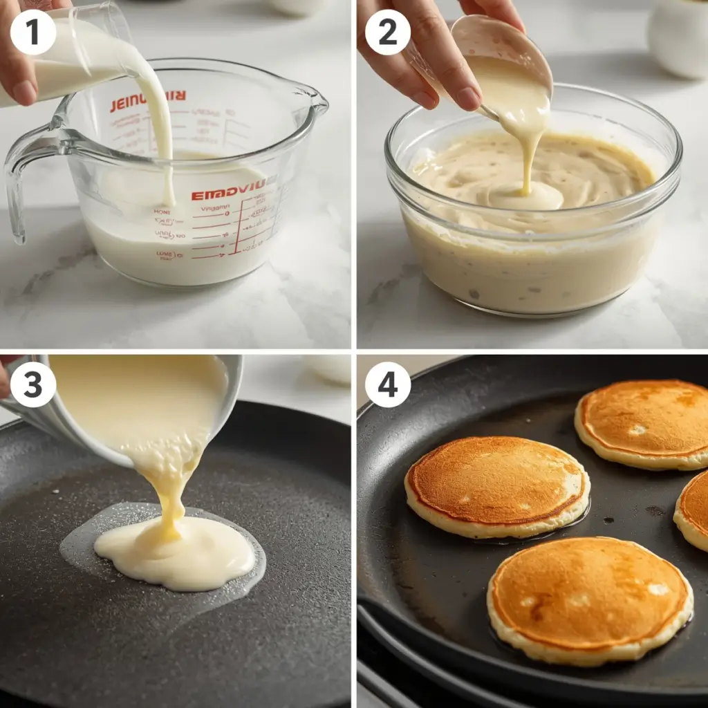 how to make pancakes without buttermilk