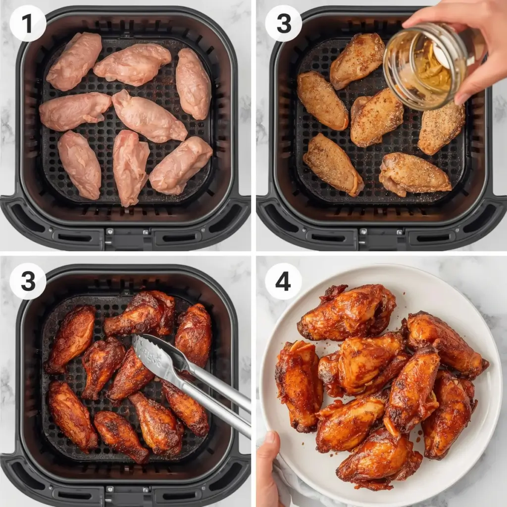 crispy frozen chicken wings in air fryer