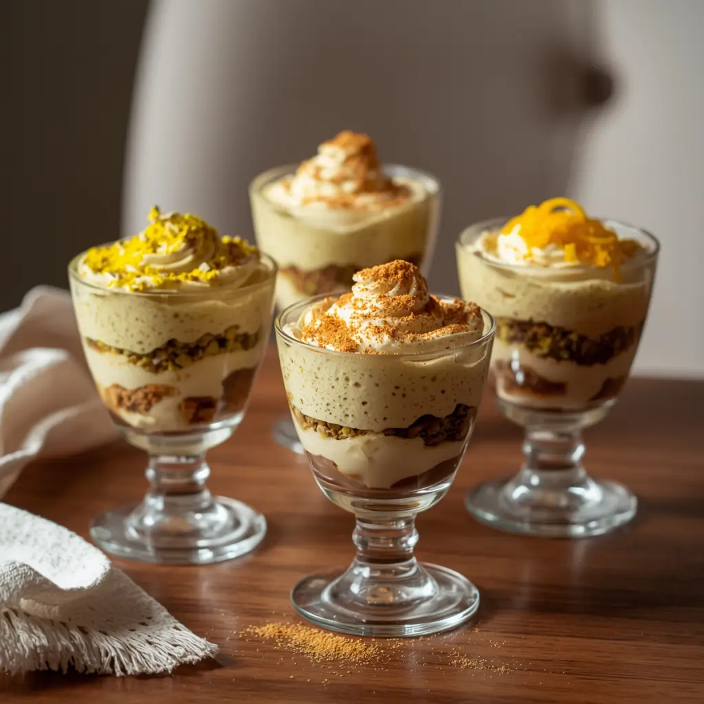 no bake pistachio tiramisu