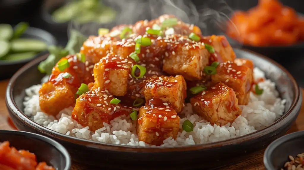 crispy gochujang tofu