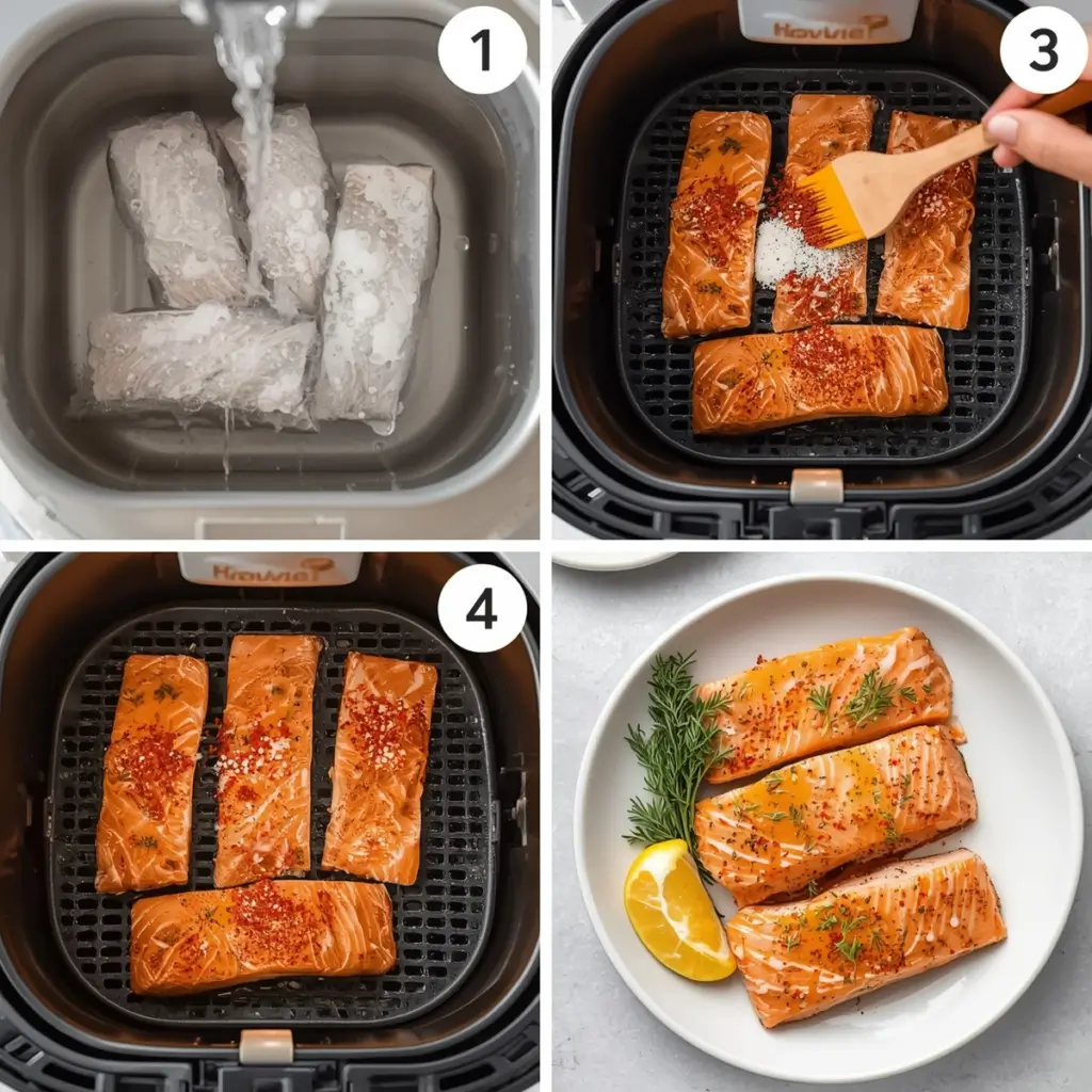 how to cook frozen salmon in air fryer