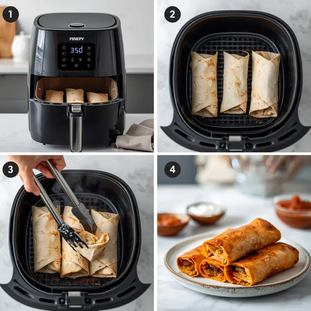 how to cook frozen burritos in air fryer