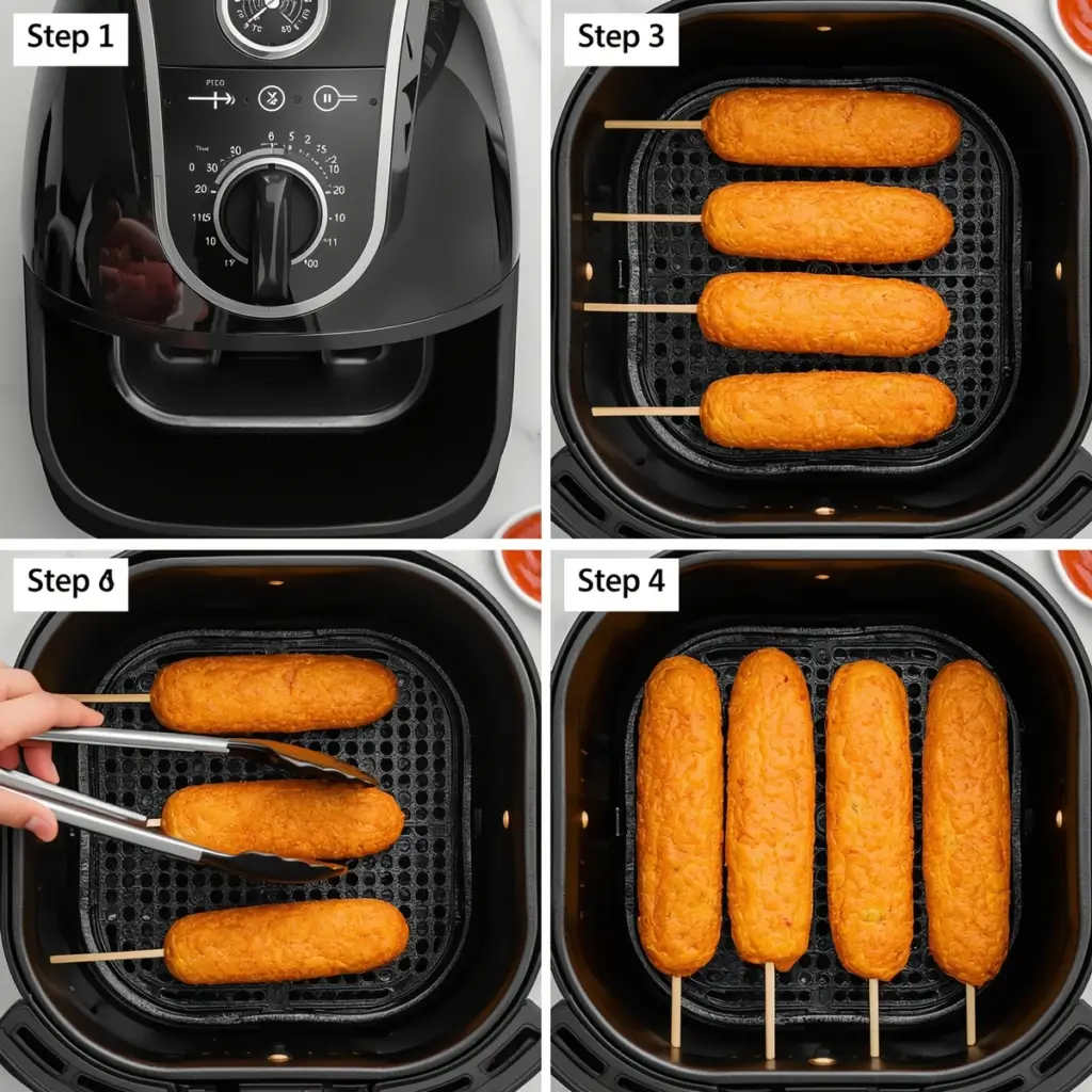 how to cook frozen corn dogs in air fryer