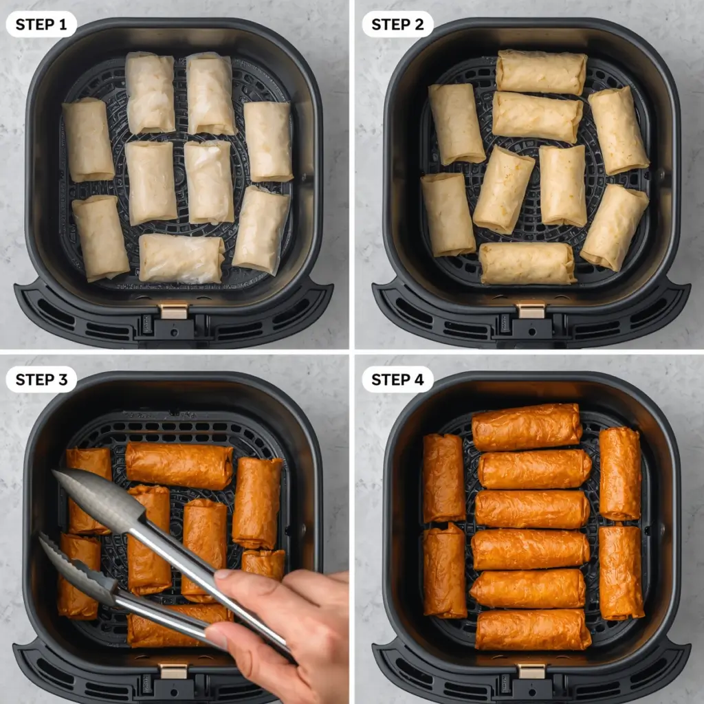 how to cook frozen egg rolls in air fryer