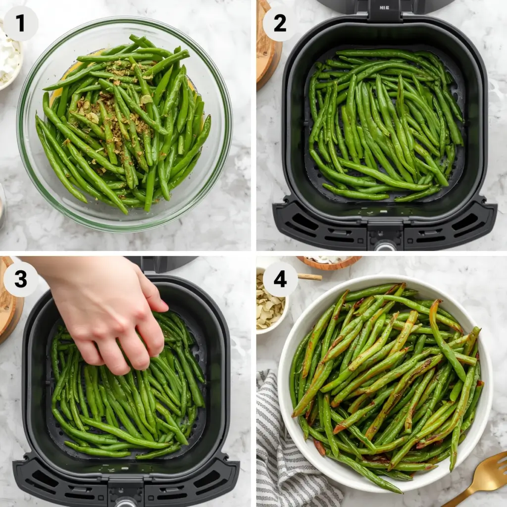 how to cook frozen green beans in air fryer
