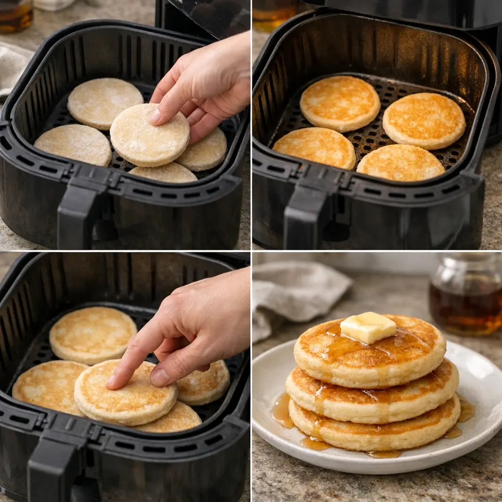 how to reheat frozen pancakes in air fryer