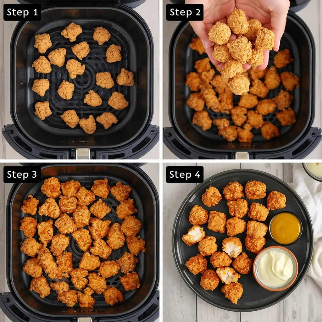 how to cook frozen popcorn chicken in air fryer