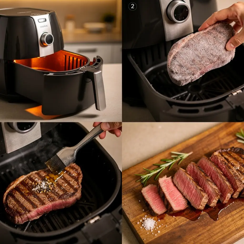 how to cook frozen steak in air fryer